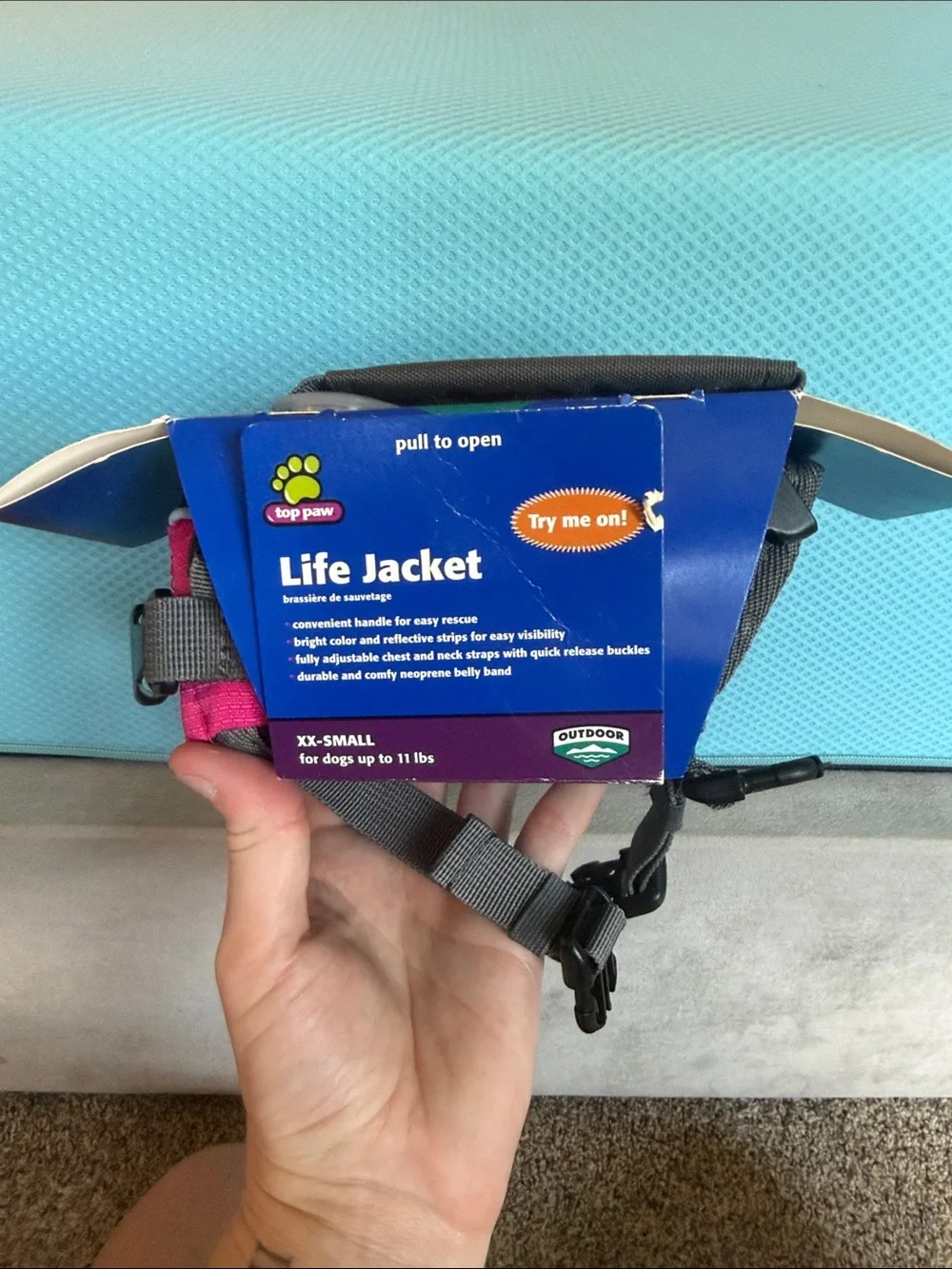 Top Paw Life Jacket - Pink and Black